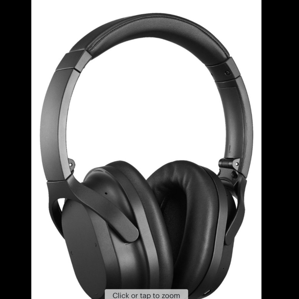 Insignia™ - Wireless Noise Canceling Over-the-Ear Headphones - Black